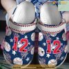Baseball Stitches Ball Personalized Clog Whitesole Crocs Crocband Clog