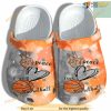 Baseketball Peace Love Orange Crocs Shoes
