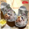Beagle Classic Whitesole Beagle And Daisy Flower For Man And Women Crocs Clog Shoes