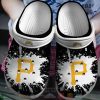 Mlb Pittsburgh Pirates Black-White Crocband Crocs Clog Shoes