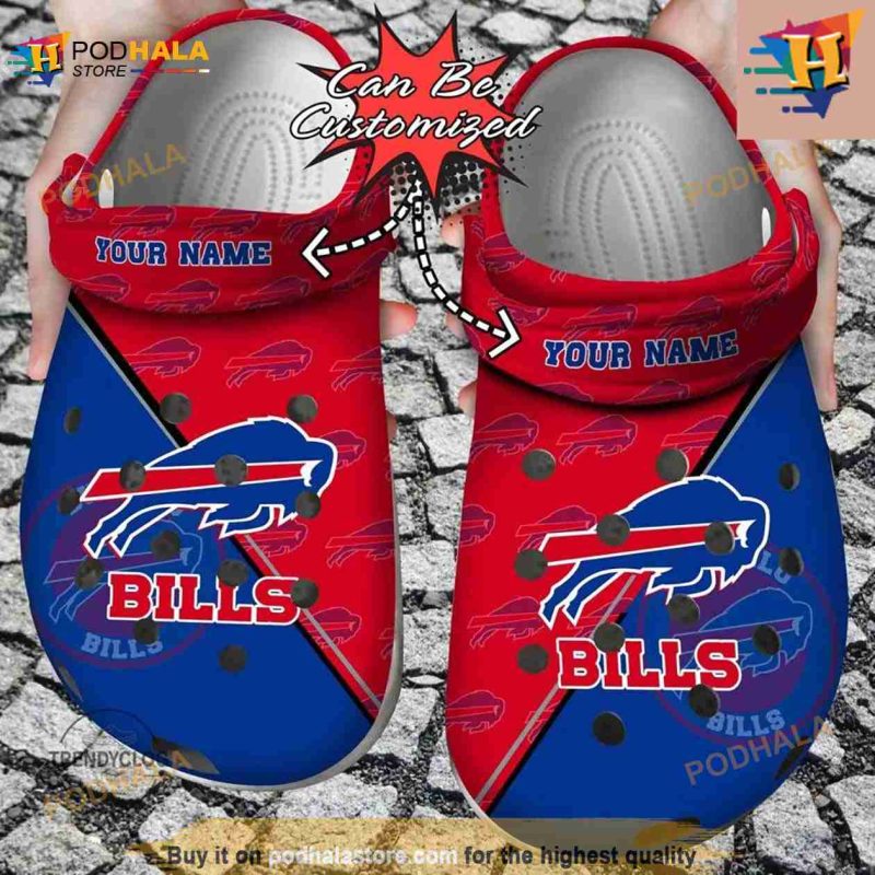 NFL Crocs Buffalo Bills Team Pattern Crocs Clog Shoes - Hot Sale 2025