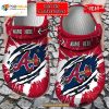 Personalized Name Baseball Crocs Abraves Ripped Claw Clog Shoes