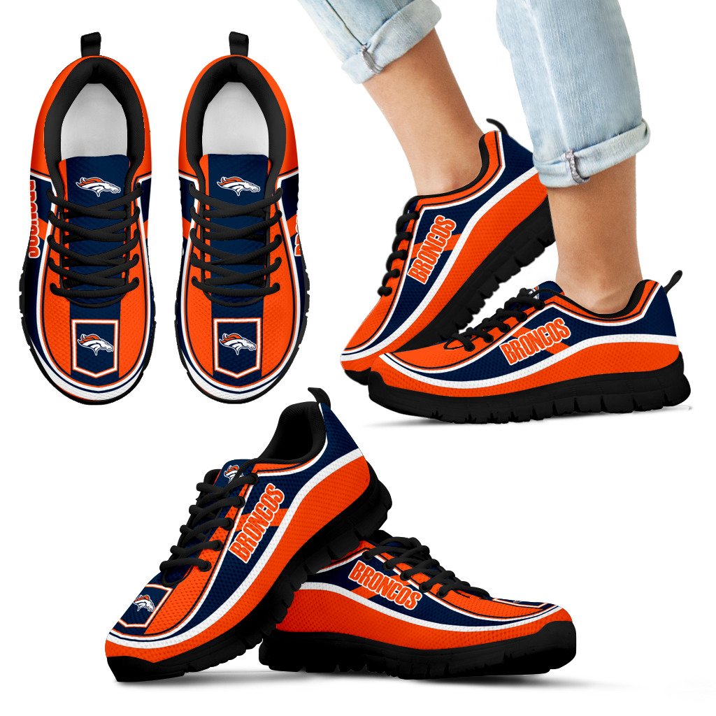 Vintage Color Flag Denver Broncos Sneakers Vintage Color Flag Denver Broncos Sneakers