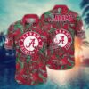 Alabama Crimson Tide Tropical Floral Hawaiian Shirt