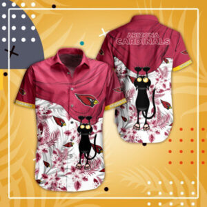 Arizona Cardinals NFL Black Cat Hawaiian Shirt