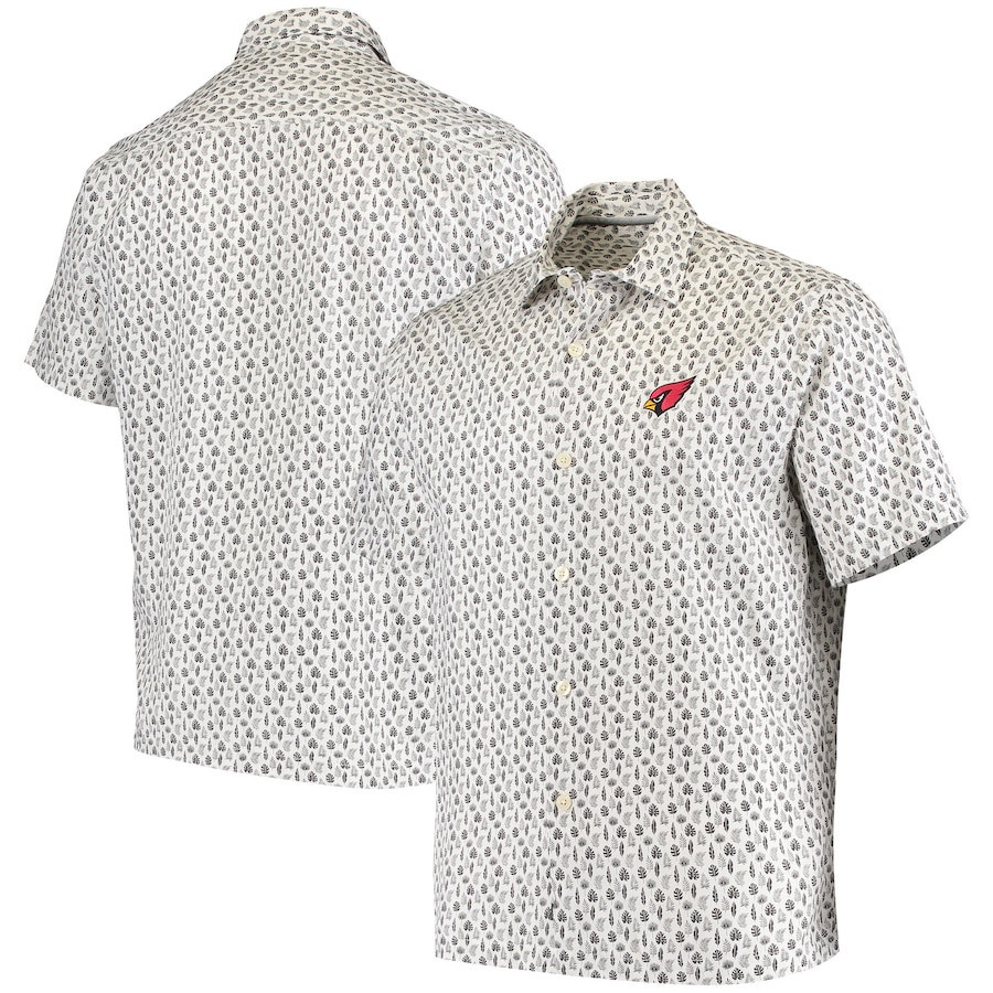 Arizona Cardinals NFL Floral White Background Hawaiian Shirt Arizona Cardinals NFL Floral White Background Hawaiian Shirt