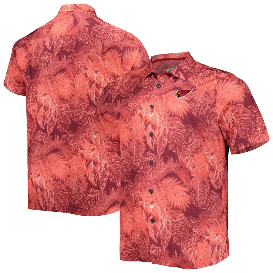 Arizona Cardinals NFL Leaves Pattern Hawaiian Shirt Arizona Cardinals NFL Leaves Pattern Hawaiian Shirt