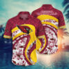 Arizona Cardinals NFL Line Waves Pattern Summer Hawaiian Shirt