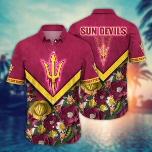 Arizona State Sun Devils Botanical Aloha Hawaiian Shirt