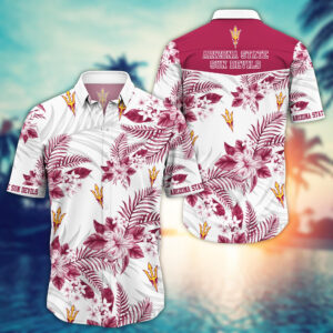 Arizona State Sun Devils Floral Aloha Hawaiian Shirt