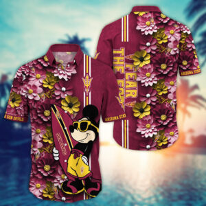 Arizona State Sun Devils Mickey Mouse Love Surfing Hawaiian Shirt