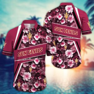 Arizona State Sun Devils Tropical Floral Aloha Hawaiian Shirt