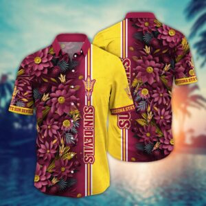 Arizona State Sun Devils Tropical Floral Hawaiian Shirt