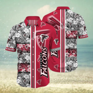 Atlanta Falcons NFL Flower Pattern Aloha Summer Vacation Gift Hawaiian Shirt