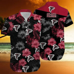 Atlanta Falcons NFL Hibiscus Flowers Summer Beach Hawaiian Shirt