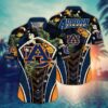 Auburn Tigers Tropical Leaf Armor Design Hawaiian Shirt