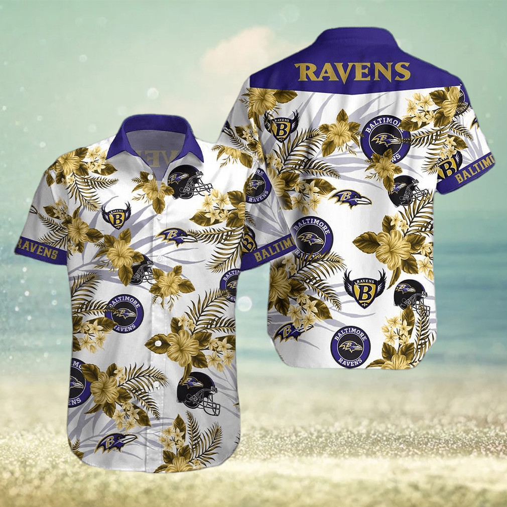Baltimore-Ravens-NFL-Floral-White-Background-Hawaiian-Shirt-1