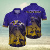 Baltimore Ravens NFL Flower Summer Hawaiian Shirt