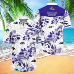 Baltimore Ravens NFL Flower Summer Trending Hawaiian Shirt