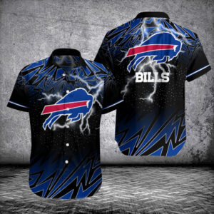Buffalo Bills NFL Thunder Pattern Hawaiian Shirt