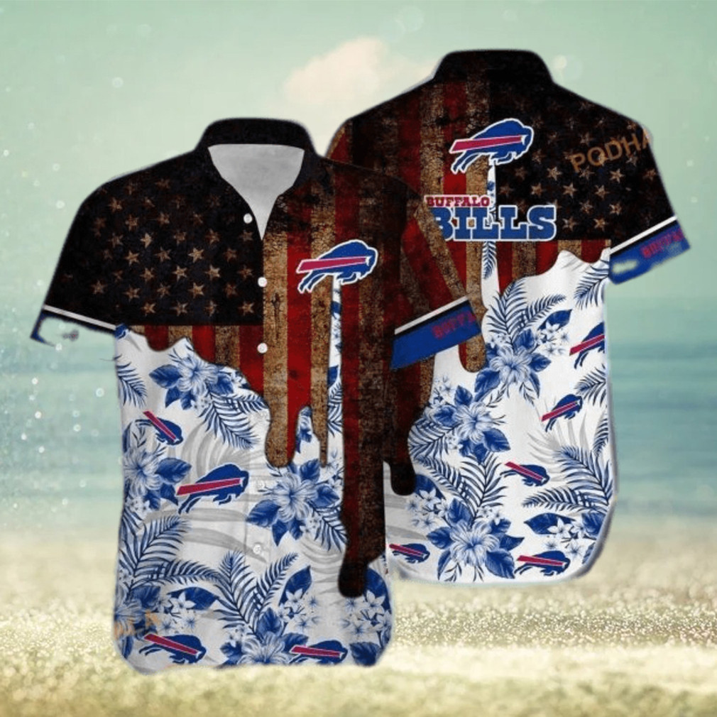 Buffalo Bills NFL Vintage US Flag Beach Hawaiian Shirt Buffalo Bills NFL Vintage US Flag Beach Hawaiian Shirt