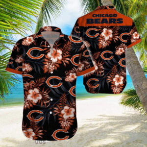 Chicago Bears NFL Beach Floral Tropical 3D Printing Hawaiian Shirt