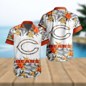 Chicago Bears NFL Floral Tropical Team Hawaiian Shirt