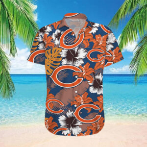 Chicago Bears NFL Floral Tropical Team New Hawaiian Shirt