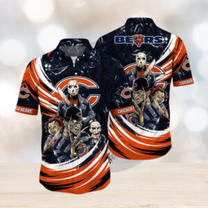 Chicago Bears NFL Halloween Horror Movies Hawaiian Shirt
