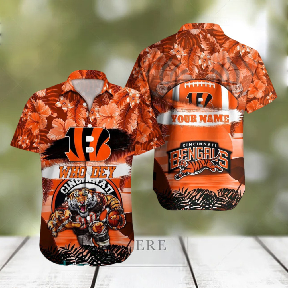 Custom Cincinnati Bengals NFL Summer Gift Hawaiian Shirt Custom Cincinnati Bengals NFL Summer Gift Hawaiian Shirt