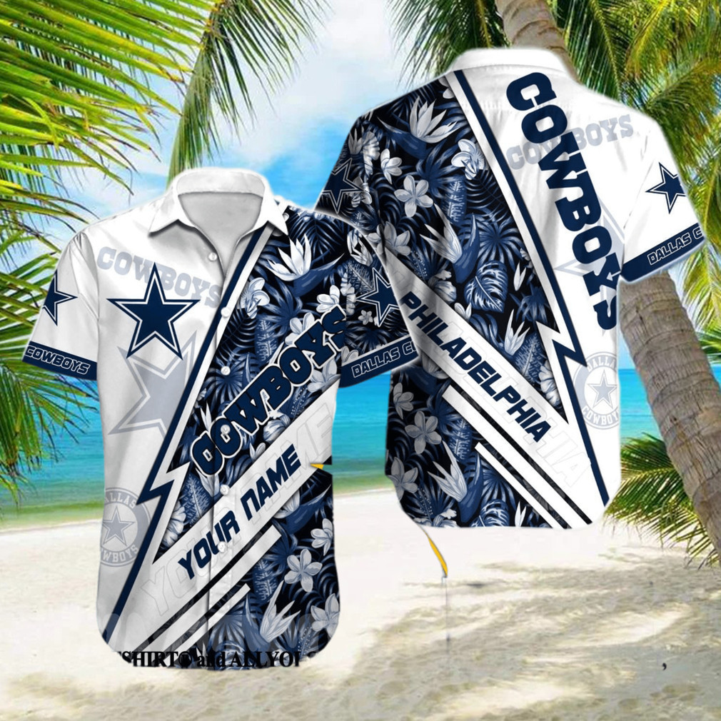 Custom Dallas Cowboys NFL Unisex Full Printed Hawaiian Shirt Custom Dallas Cowboys NFL Unisex Full Printed Hawaiian Shirt