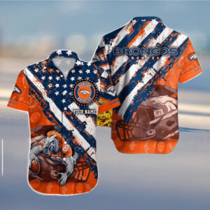 Custom Denver Broncos NFL Mascot Summer Pattern Hawaiian Shirt