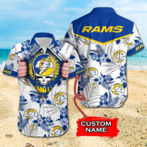 Custom Los Angeles Rams Grateful Dead Hawaiian Shirt