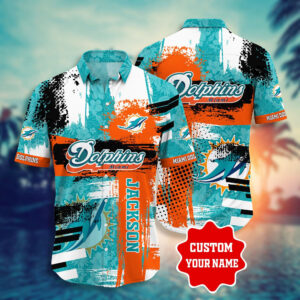 Custom Miami Dolphins NFL Style Hot Hawaiian Shirt V7