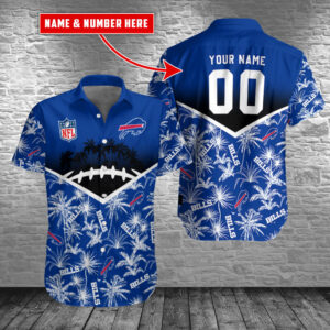 Custom Name And Number Buffalo Bills NFL Aloha Hawaiian Shirt
