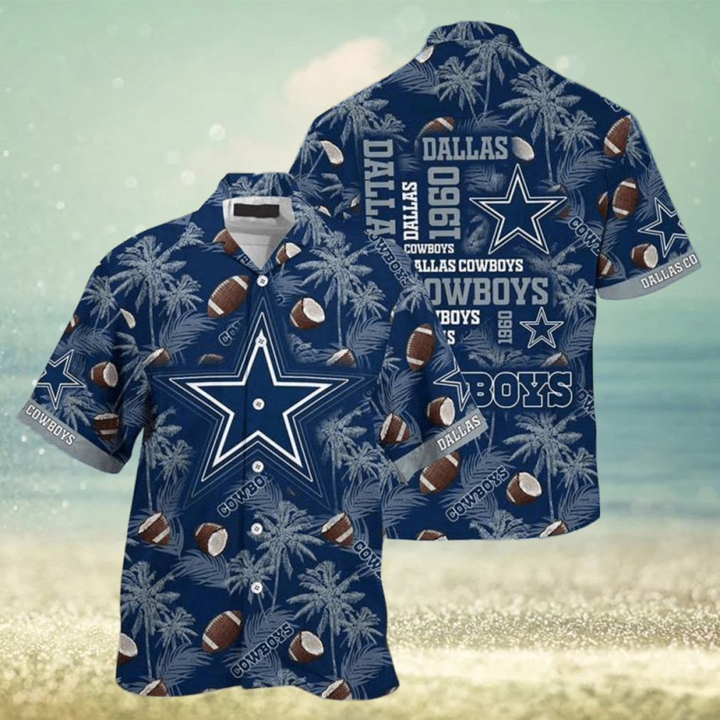 Dalals Cowboys NFL Coconut Tree Pattern Hawaiian Shirt Dalals Cowboys NFL Coconut Tree Pattern Hawaiian Shirt