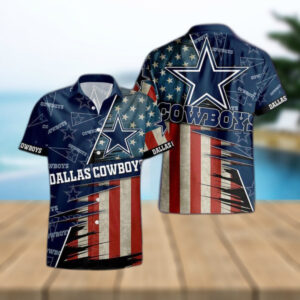 Dallas Cowboys NFL American Flag Logo Hawaiian Shirt
