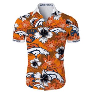 Denver Broncos NFL Flower Summer Pattern Hawaiian Shirt
