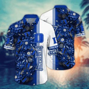 Duke Blue Devils Botanical Aloha Hawaiian Shirt