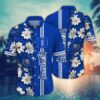 Duke Blue Devils White Aloha Floral Hawaiian Shirt