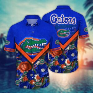 Florida Gators Botanical Flower Hawaiian Shirt