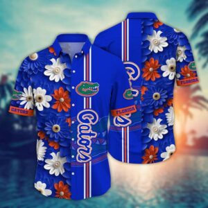 Florida Gators Botanical Tropical Flowers Hawaiian Shirt