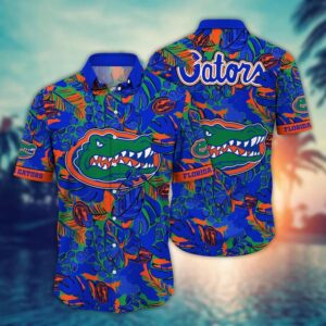 Florida Gators Tropical Leaf Hawaiian Shirt