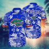 Florida Gators White Floral Hawaiian Shirt