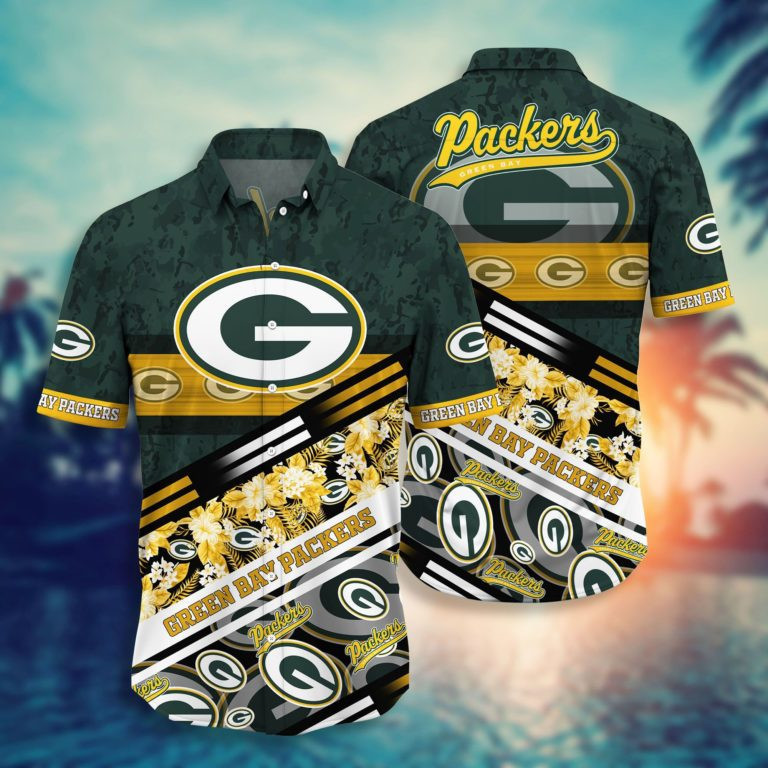 Green Bay Packers Aloha Style Hawaiian Shirt Green Bay Packers Aloha Style Hawaiian Shirt