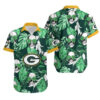 Green Bay Packers Coconut Leaves And Skulls Hawaiian Shirt