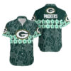 Green Bay Packers Flower And Logo Hawaiian Shirt
