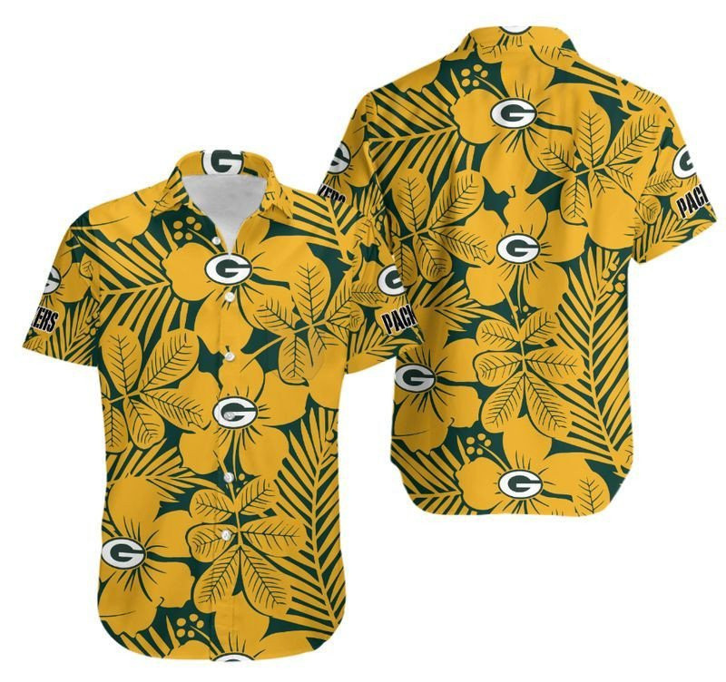 Green Bay Packers Flower Hawaiian Shirt Green Bay Packers Flower Hawaiian Shirt