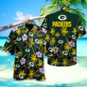 Green Bay Packers Green Coconut Hawaiian Shirt
