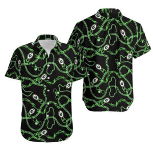 Green Bay Packers Logo Black Background Hawaiian Shirt